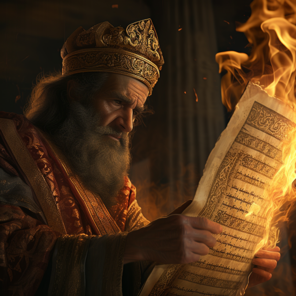 	The King Burns the Scroll	
