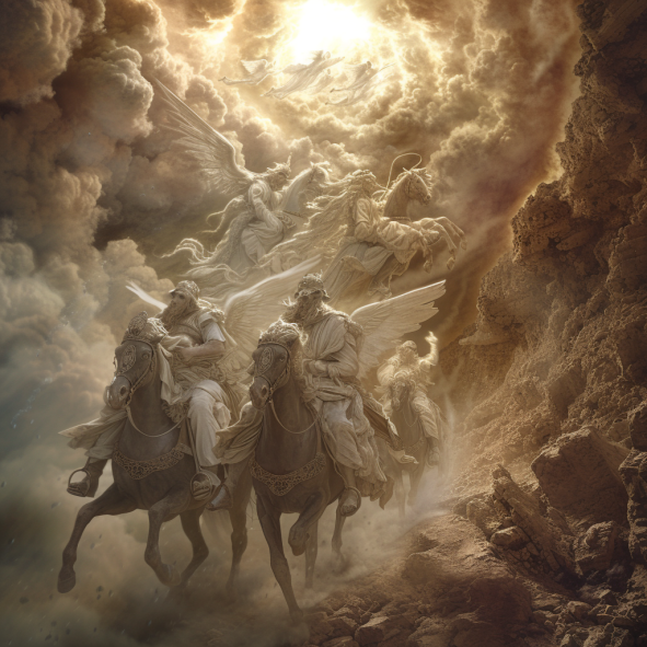 	A Vision of the Four Chariots	