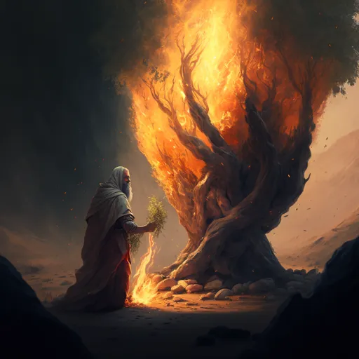 	The Call of Moses at the Burning Bush	