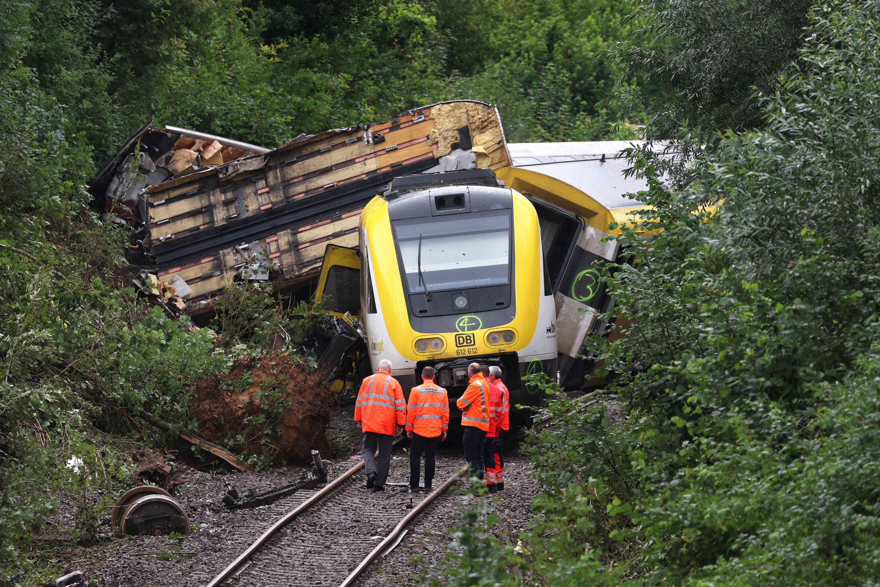 	Train derails in southwest Germany after landslide, causing deaths	