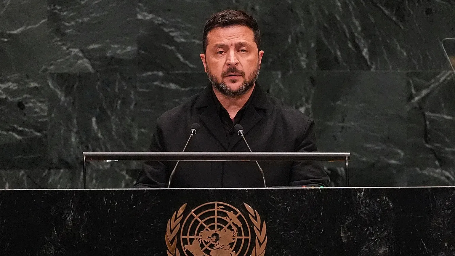 	Russian Strikes Hit Ukraine After Zelenskyy’s UN Address	