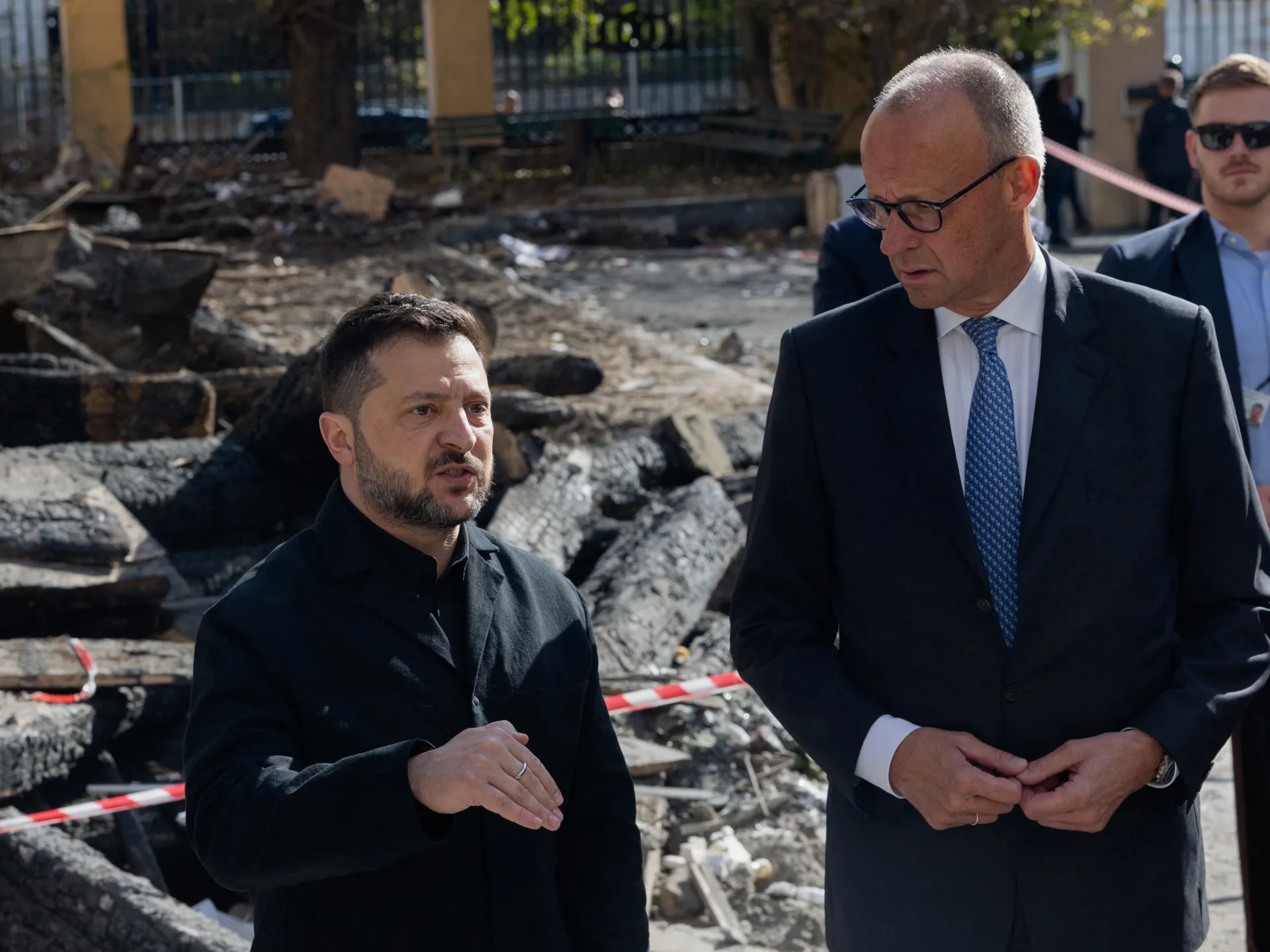 	Germany Pledges €1.35 Billion More Aid as Merz Visits War-Torn Kyiv	